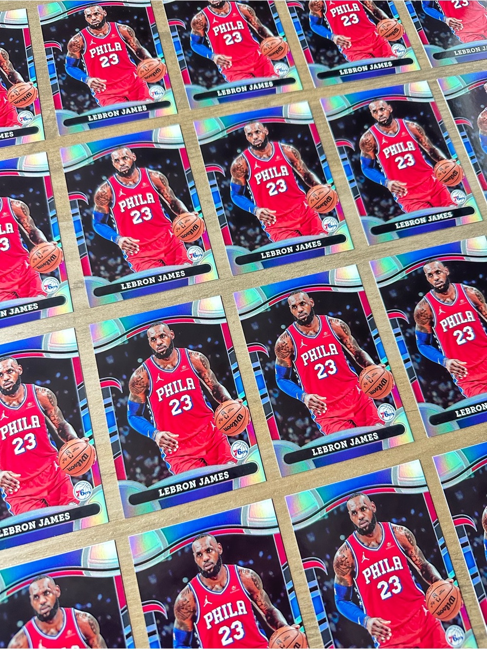 LeBron James Lot of (50) “The King Arrives in Philly” Novelty Basketball Cards.